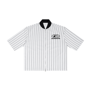 Stellar Striped Full-Zip Baseball Jersey