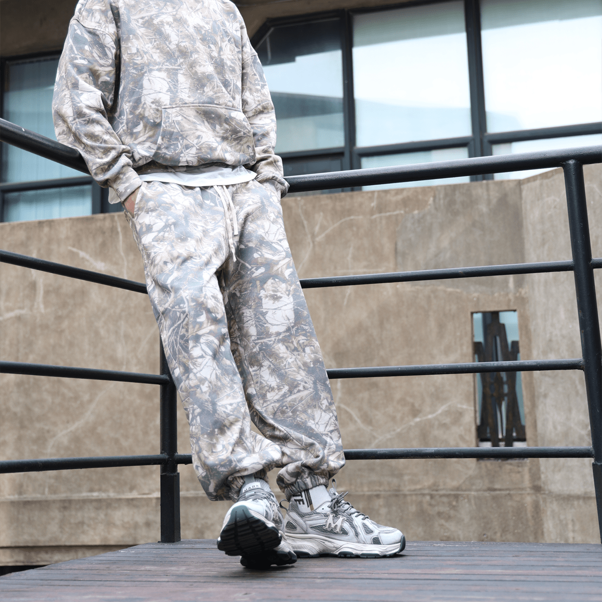 Basic Heavyweight French Terry Camo Cuffed Sweatpants（400GSM）