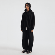 Basic Boxy Fleece Double Zip-Up Hoodie (380GSM)