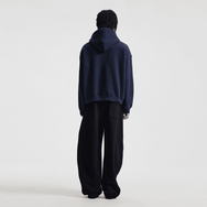 Basic Boxy Fleece Double Zip-Up Hoodie (380GSM)