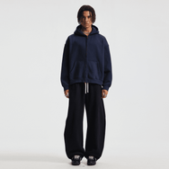 Good Star Outline Boxy Cropped Fleece Zip-Up Hoodie (380GSM)