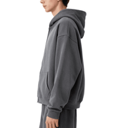 Stone Unicorn Cropped Oversized Zip-Up Hoodie (460GSM)