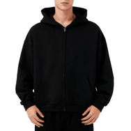 Stone Unicorn Cropped Oversized Zip-Up Hoodie (460GSM)