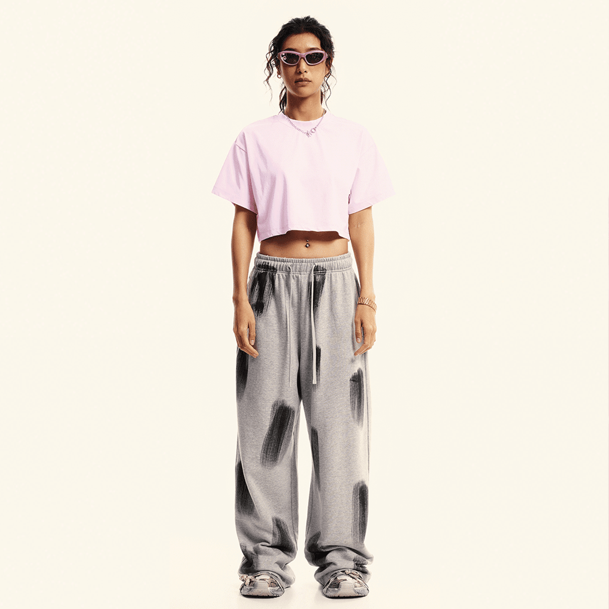Good Star Washed Loose-Fit Crop Top (230GSM) Women's