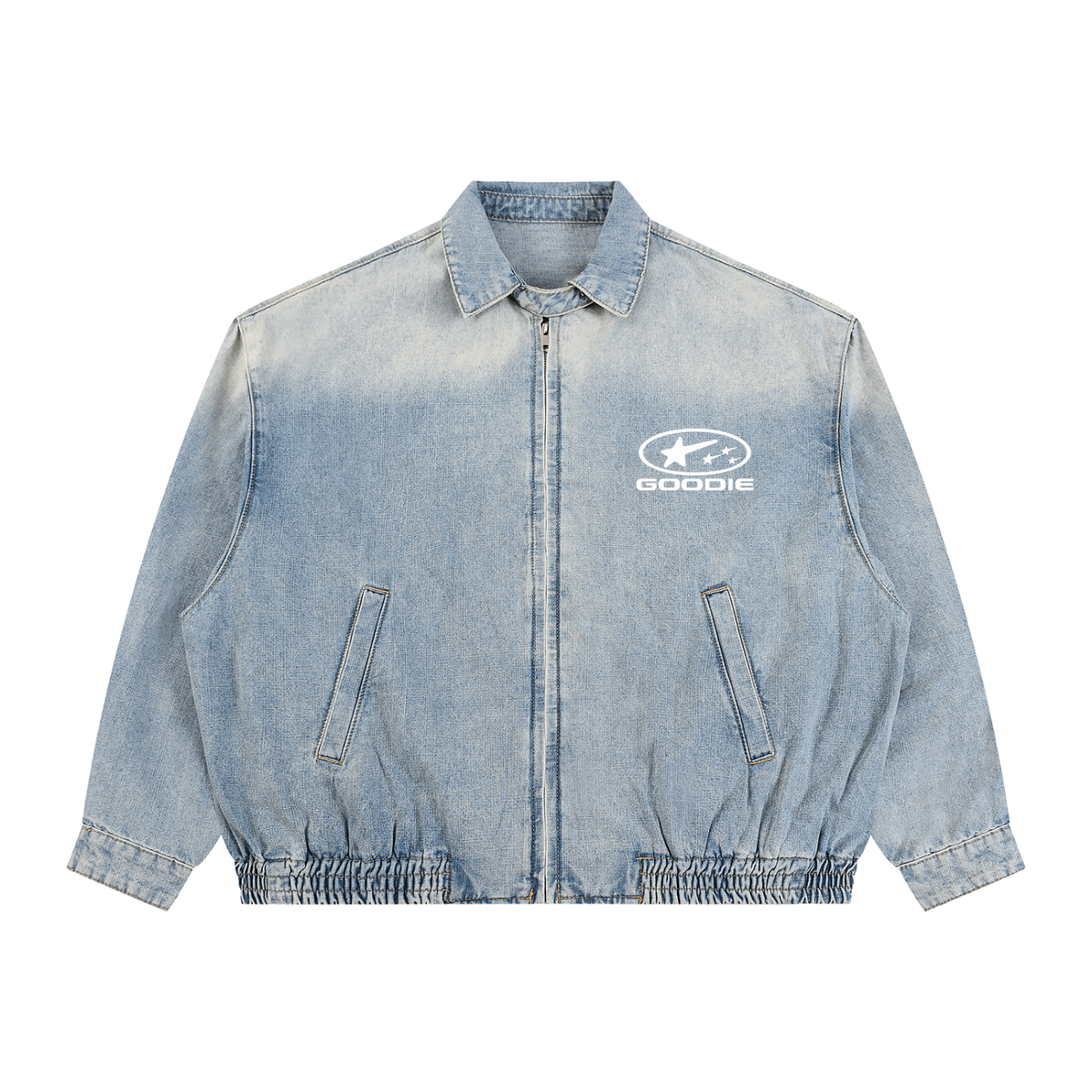 Stellar Vintage Wash Full-Zip Denim Jacket
