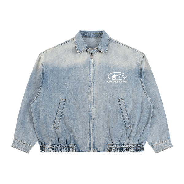 Stellar Vintage Wash Full-Zip Denim Jacket