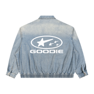 Stellar Vintage Wash Full-Zip Denim Jacket