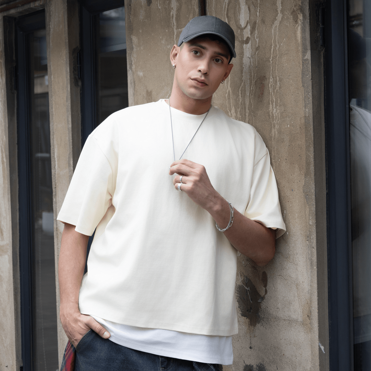 Basic Heavyweight Cropped Loose T-Shirt (280GSM)