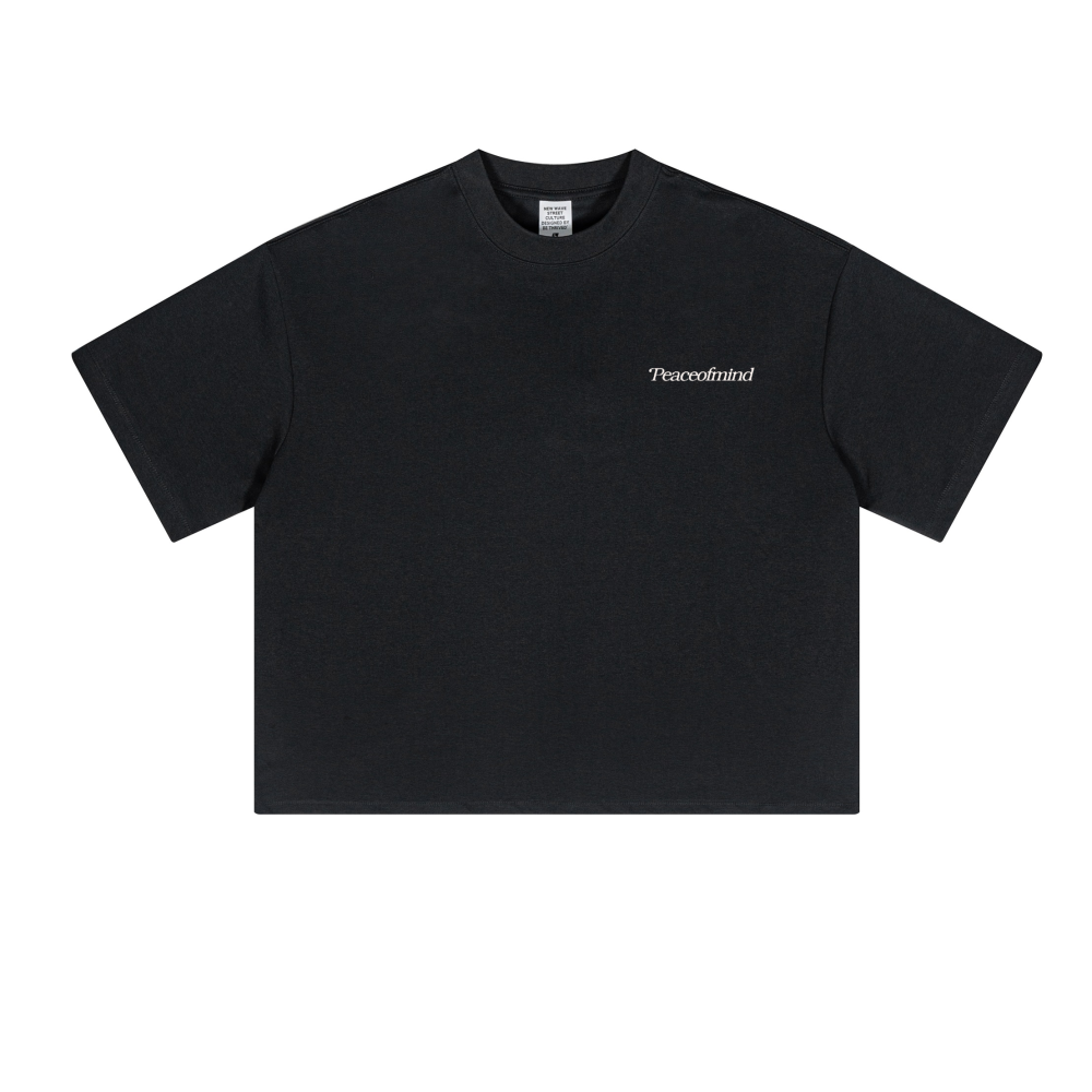 Peaceofmind Heavyweight Oversized Cropped T-Shirt(230GSM)