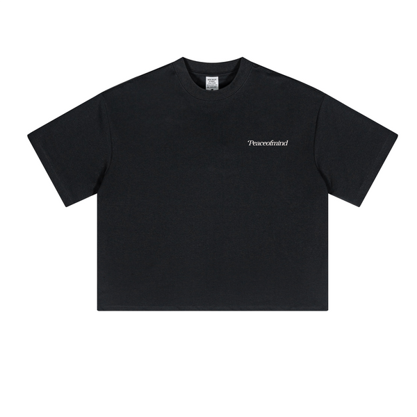 Peaceofmind Heavyweight Oversized Cropped T-Shirt(230GSM)