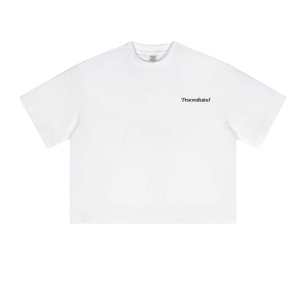 Peaceofmind Heavyweight Oversized Cropped T-Shirt(230GSM)