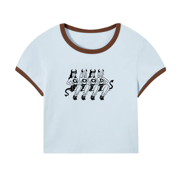 "Good" Girls Ribbed Baby Tee (200GSM)
