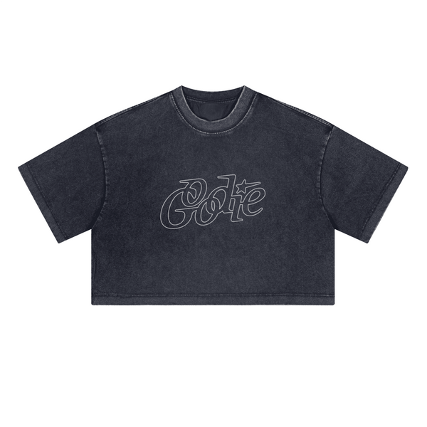 Good Star Washed Loose-Fit Crop Top (230GSM) Women's