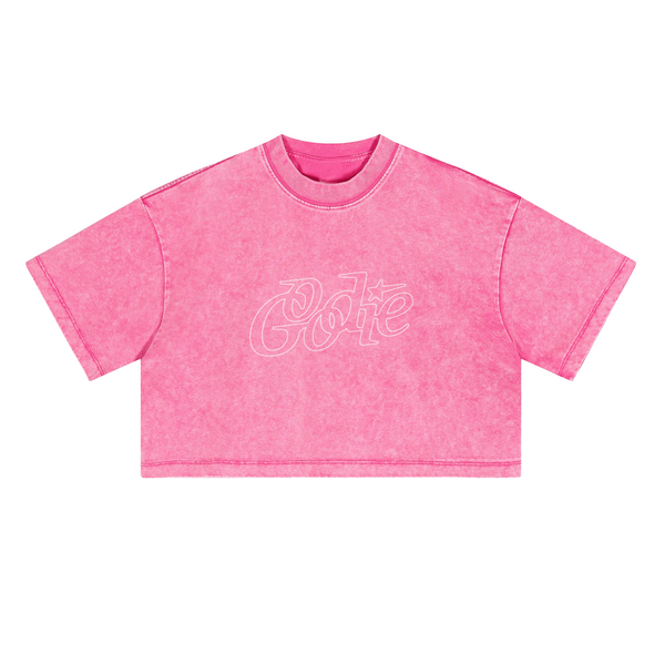Good Star Washed Loose-Fit Crop Top (230GSM) Women's