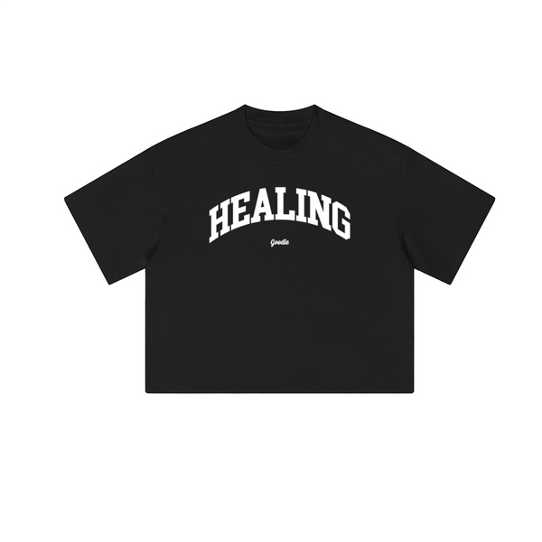 Healing Cropped Loose Tee (280GSM)