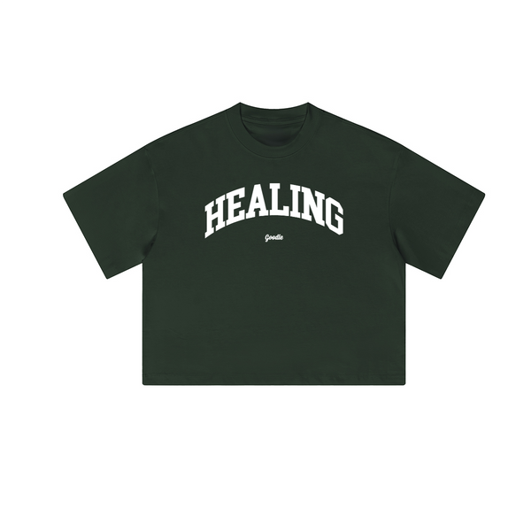 Healing Cropped Loose Tee (280GSM)