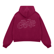 Good Star Outline Boxy Cropped Fleece Zip-Up Hoodie (380GSM)