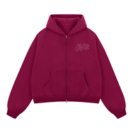Good Star Outline Boxy Cropped Fleece Zip-Up Hoodie (380GSM)