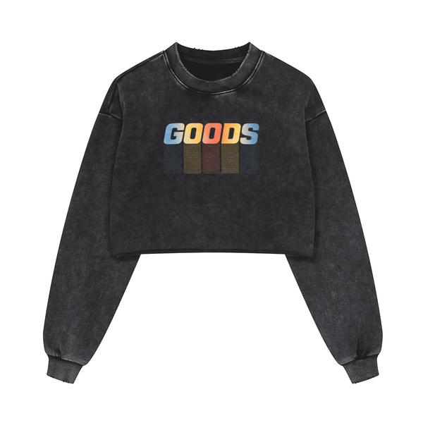 Good Heat Distressed Cropped Crewneck (380GSM)