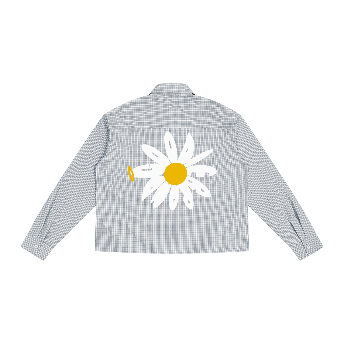 Good Flower Boxy Plaid Long Sleeve Shirt