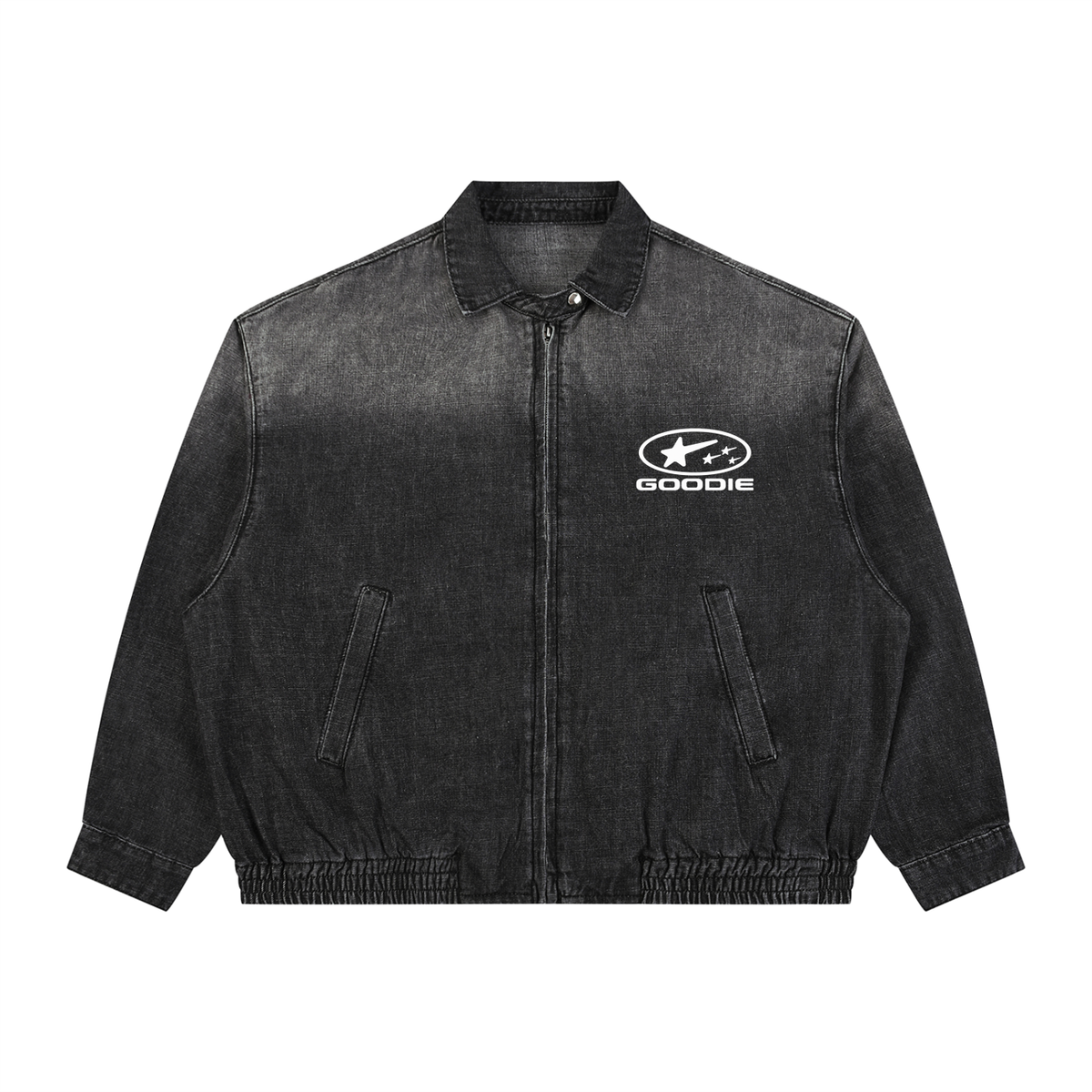 Stellar Vintage Wash Full-Zip Denim Jacket