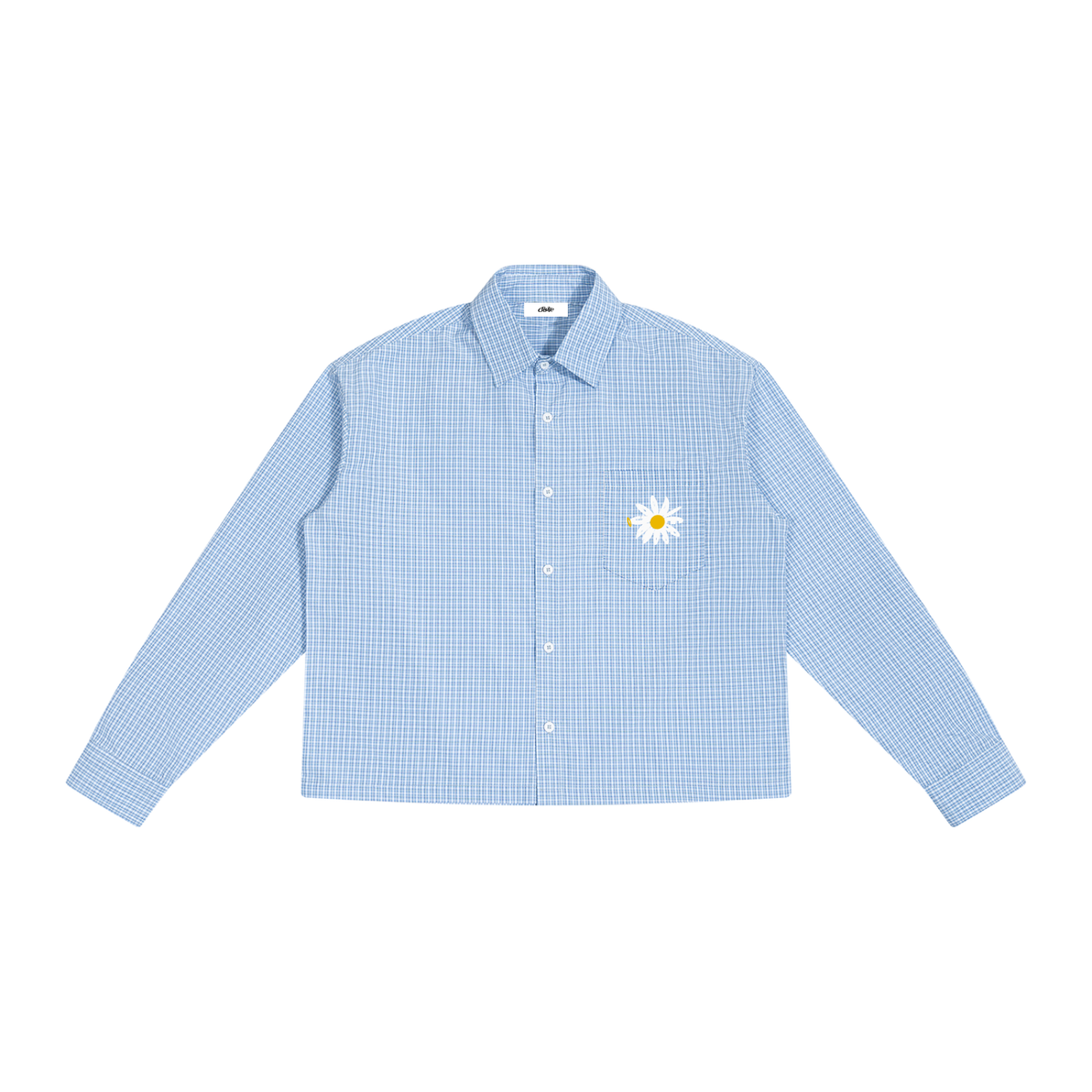 Good Flower Boxy Plaid Long Sleeve Shirt