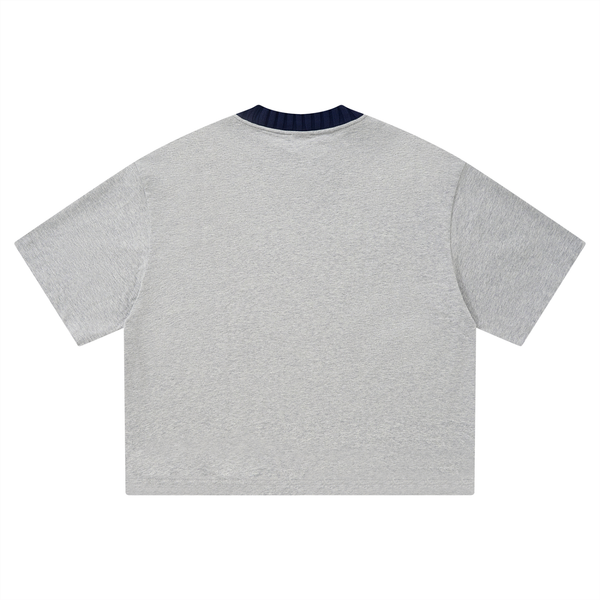 G-Sharp Ribbed Collar Boxy T-Shirt