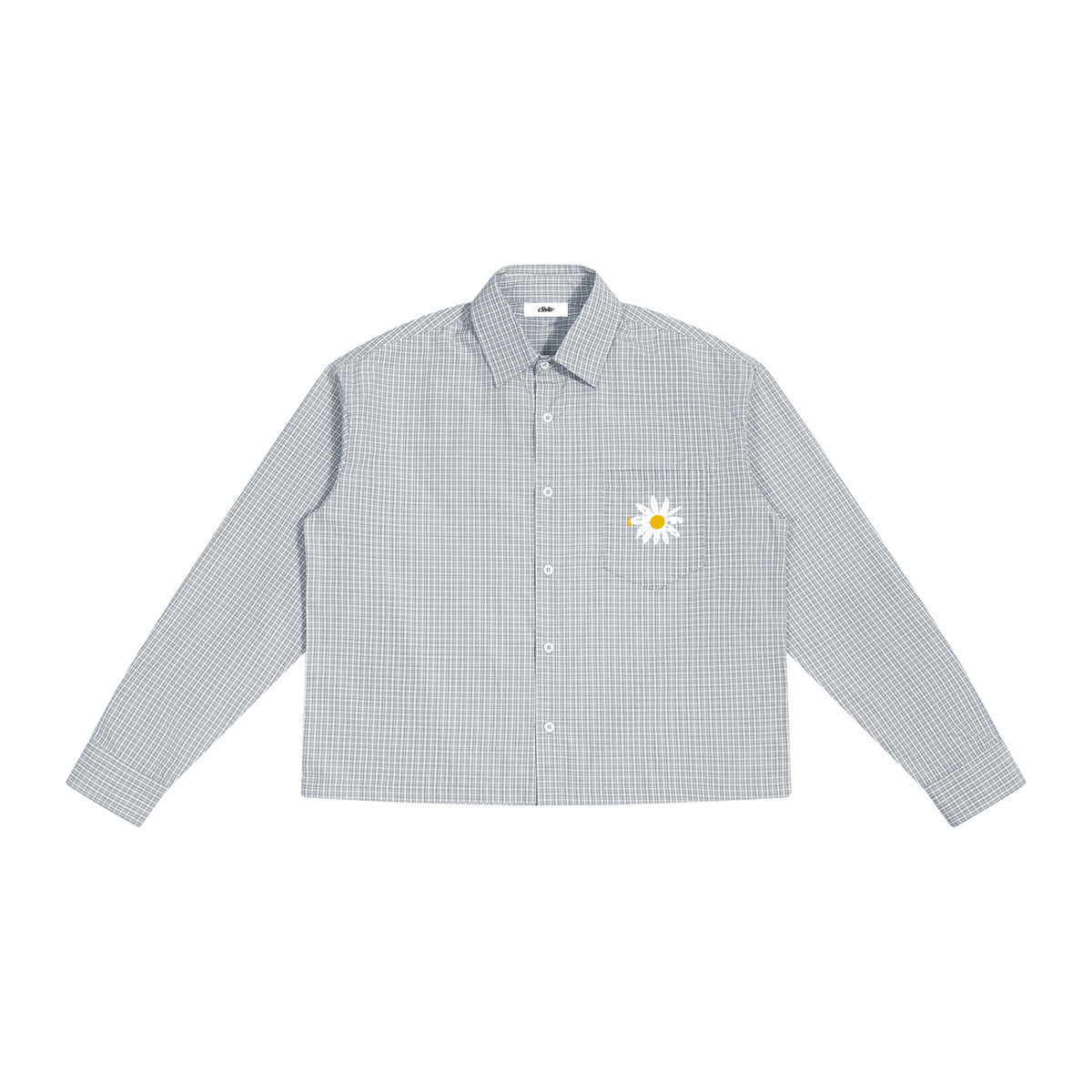 Good Flower Boxy Plaid Long Sleeve Shirt