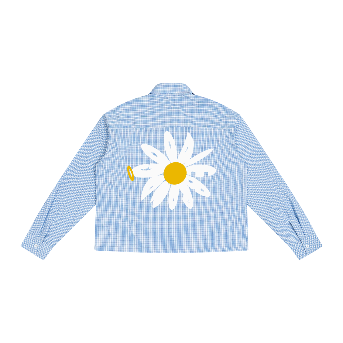 Good Flower Boxy Plaid Long Sleeve Shirt
