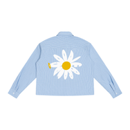 Good Flower Boxy Plaid Long Sleeve Shirt