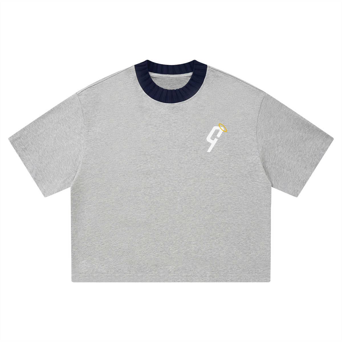 G-Sharp Ribbed Collar Boxy T-Shirt