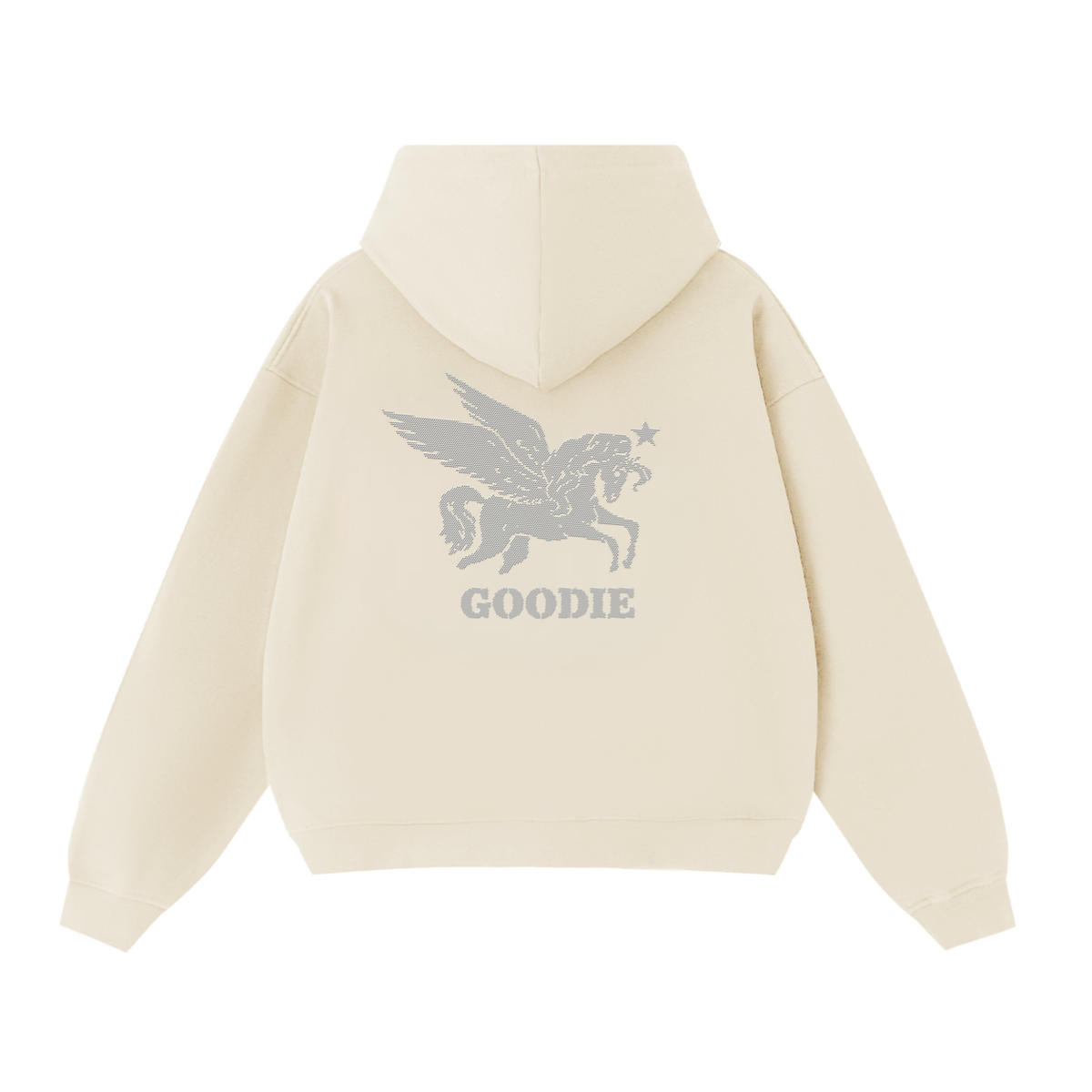 Stone Unicorn Cropped Oversized Zip-Up Hoodie (460GSM)