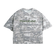 peaceofmind Cropped Camouflage Tree Print T-Shirt (270GSM)