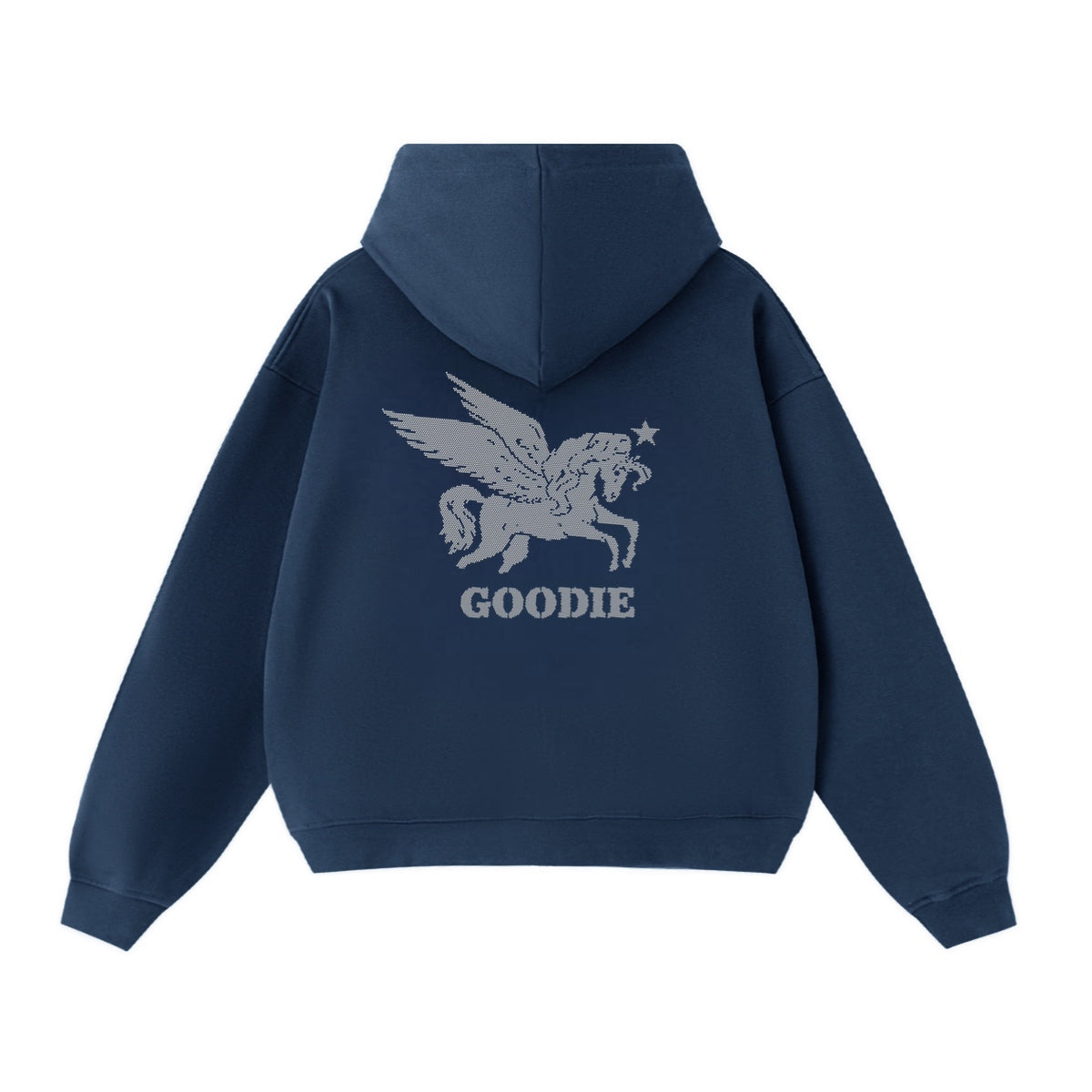 Stone Unicorn Cropped Oversized Zip-Up Hoodie (460GSM)