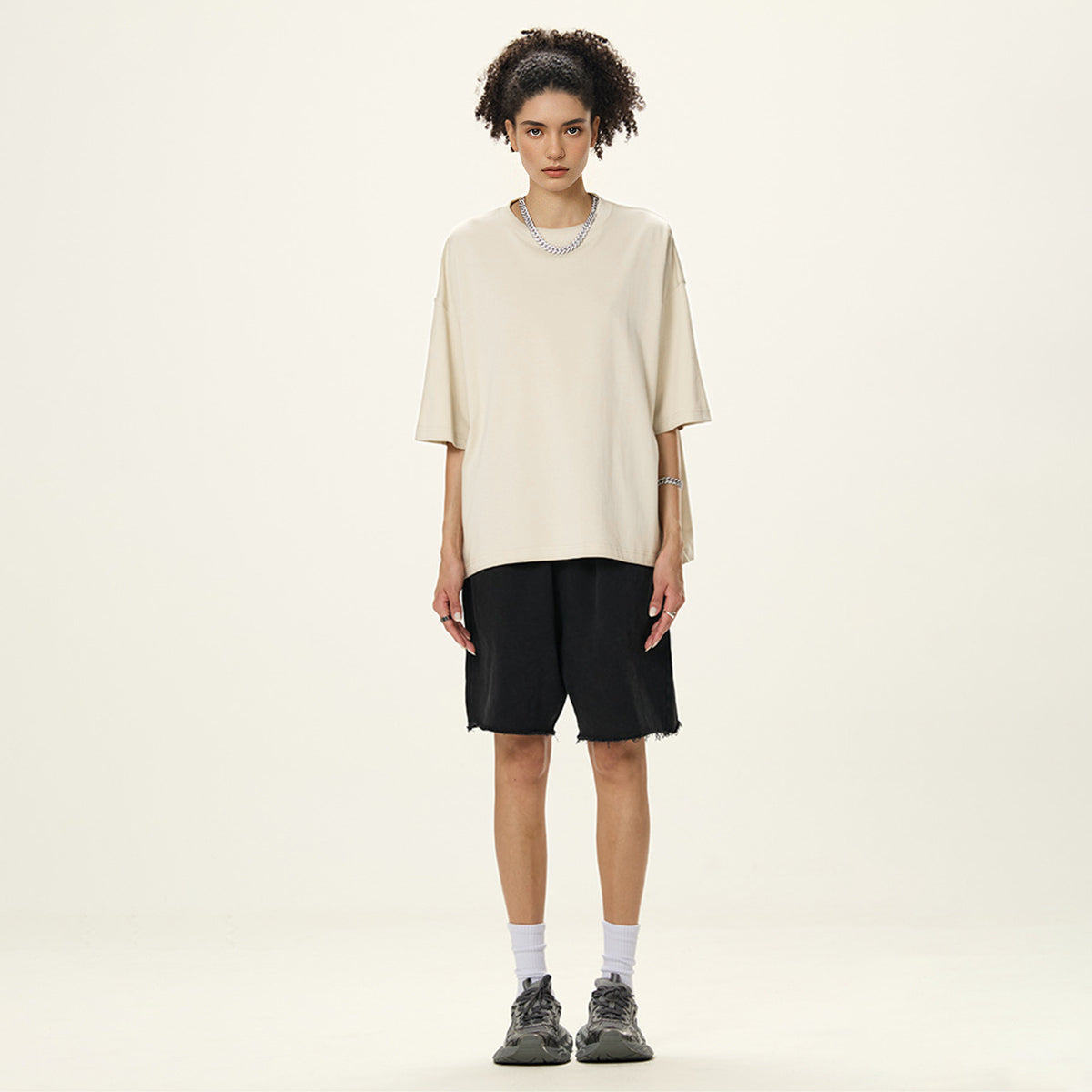 Healing Cropped Loose Tee (280GSM)