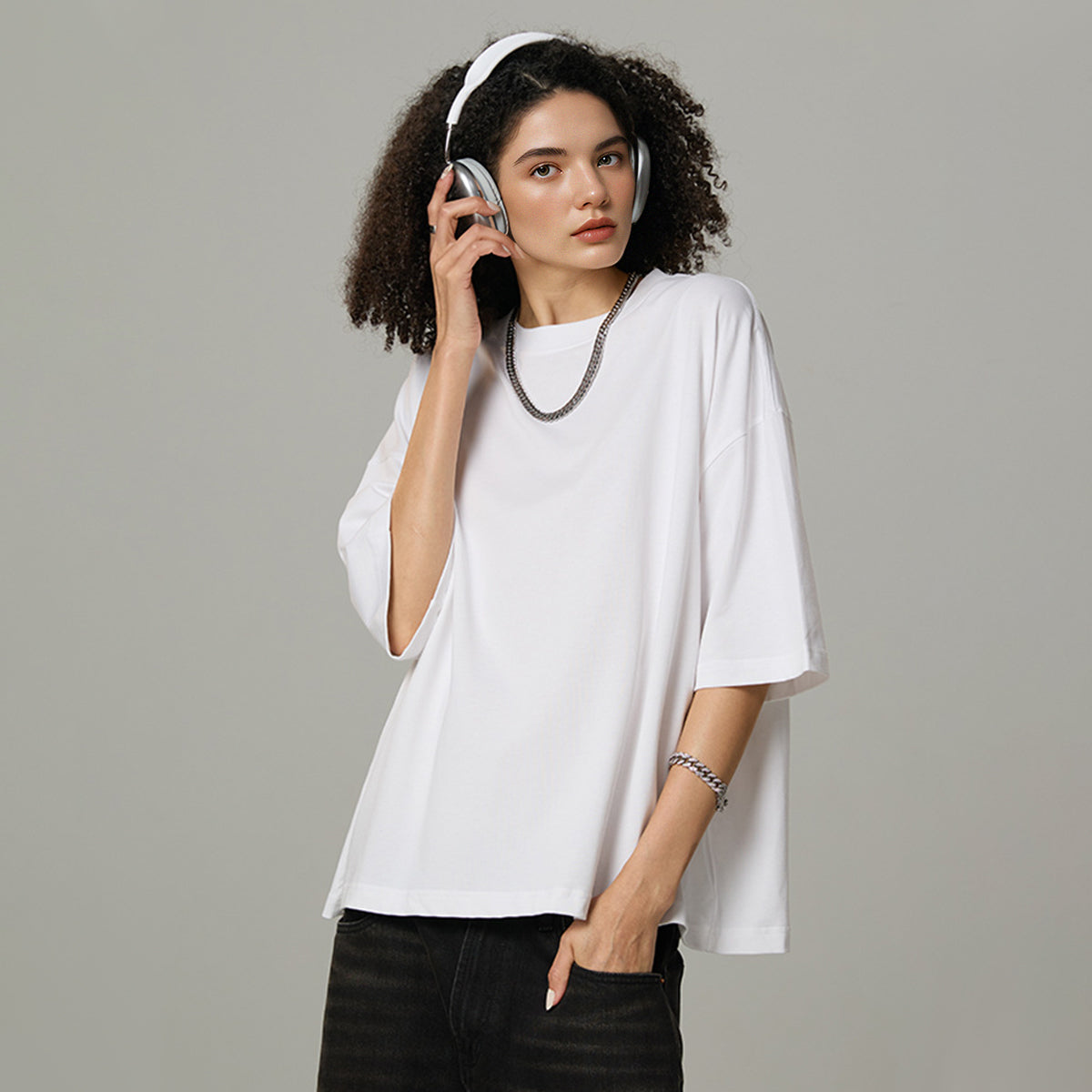 Stone Unicorn Cropped Loose Tee (280GSM)