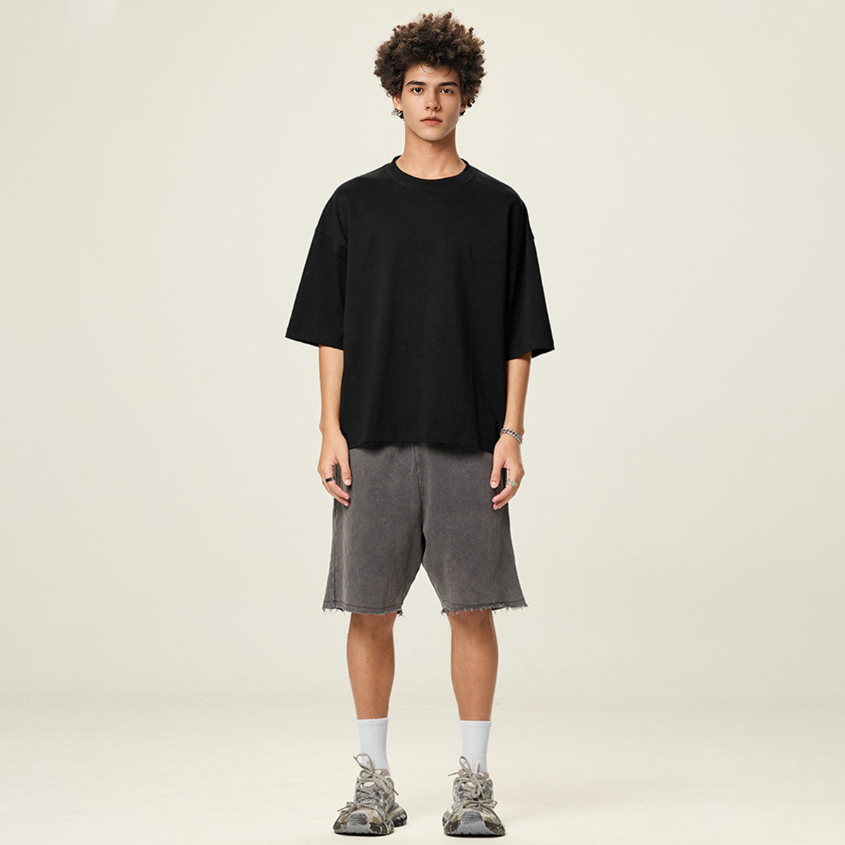 Healing Cropped Loose Tee (280GSM)
