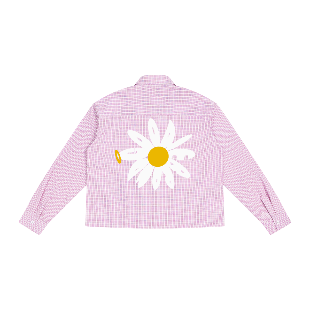 Good Flower Boxy Plaid Long Sleeve Shirt