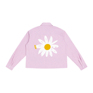 Good Flower Boxy Plaid Long Sleeve Shirt