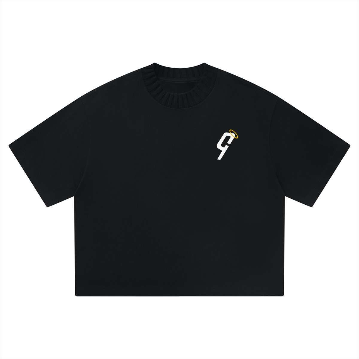 G-Sharp Ribbed Collar Boxy T-Shirt